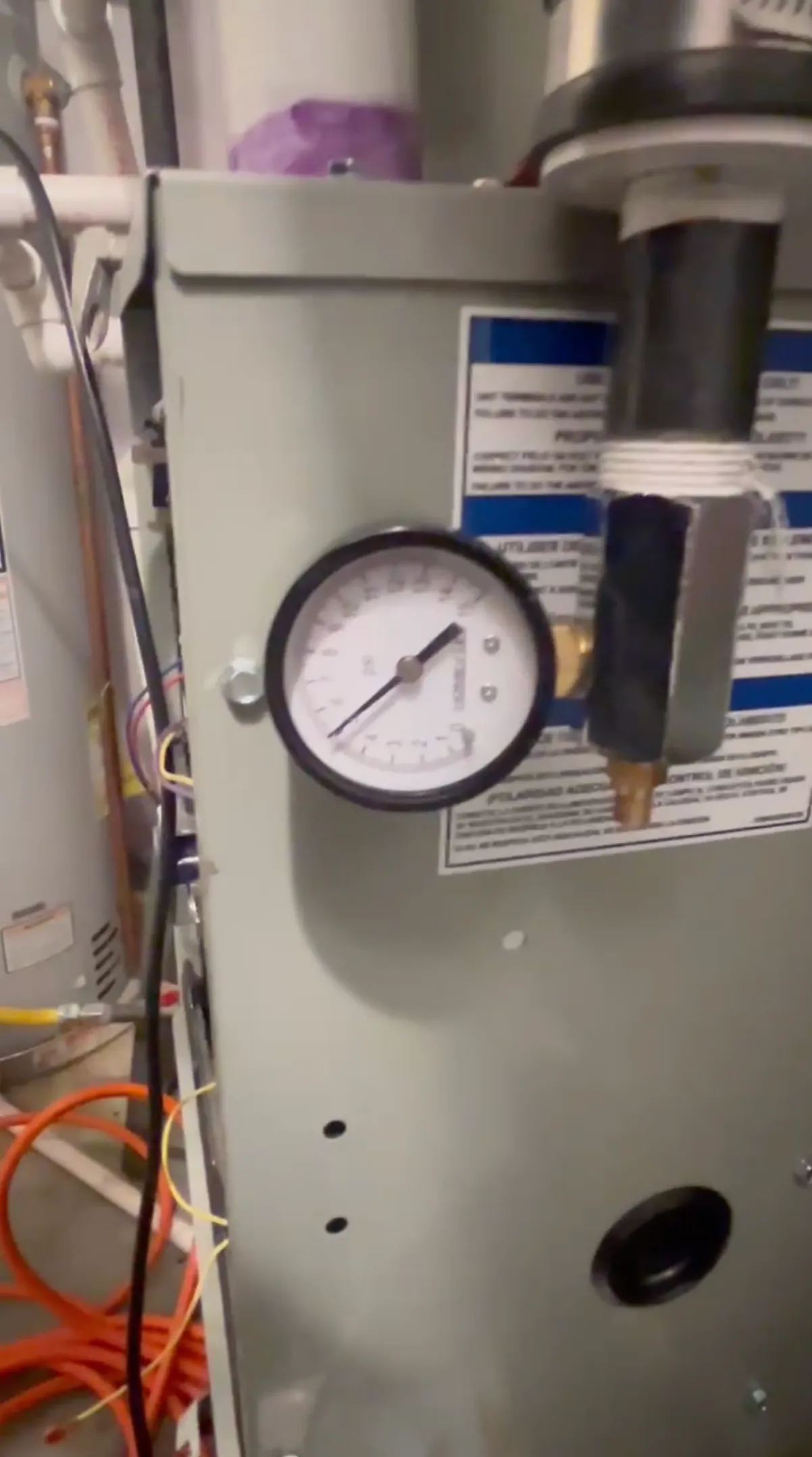 Pressurized flue testing setup in Louisville